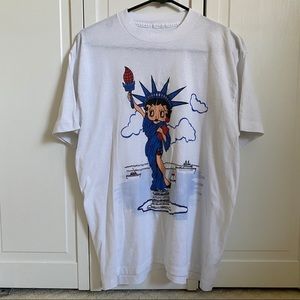 Vintage Betty Boop Statue Of Liberty Shirt Medium